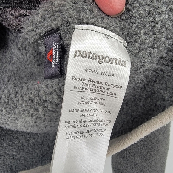 Patagonia Snap T Pullover Womens Small Gray Deep Pile Polartec Fleece Sweatshirt - Picture 13 of 16